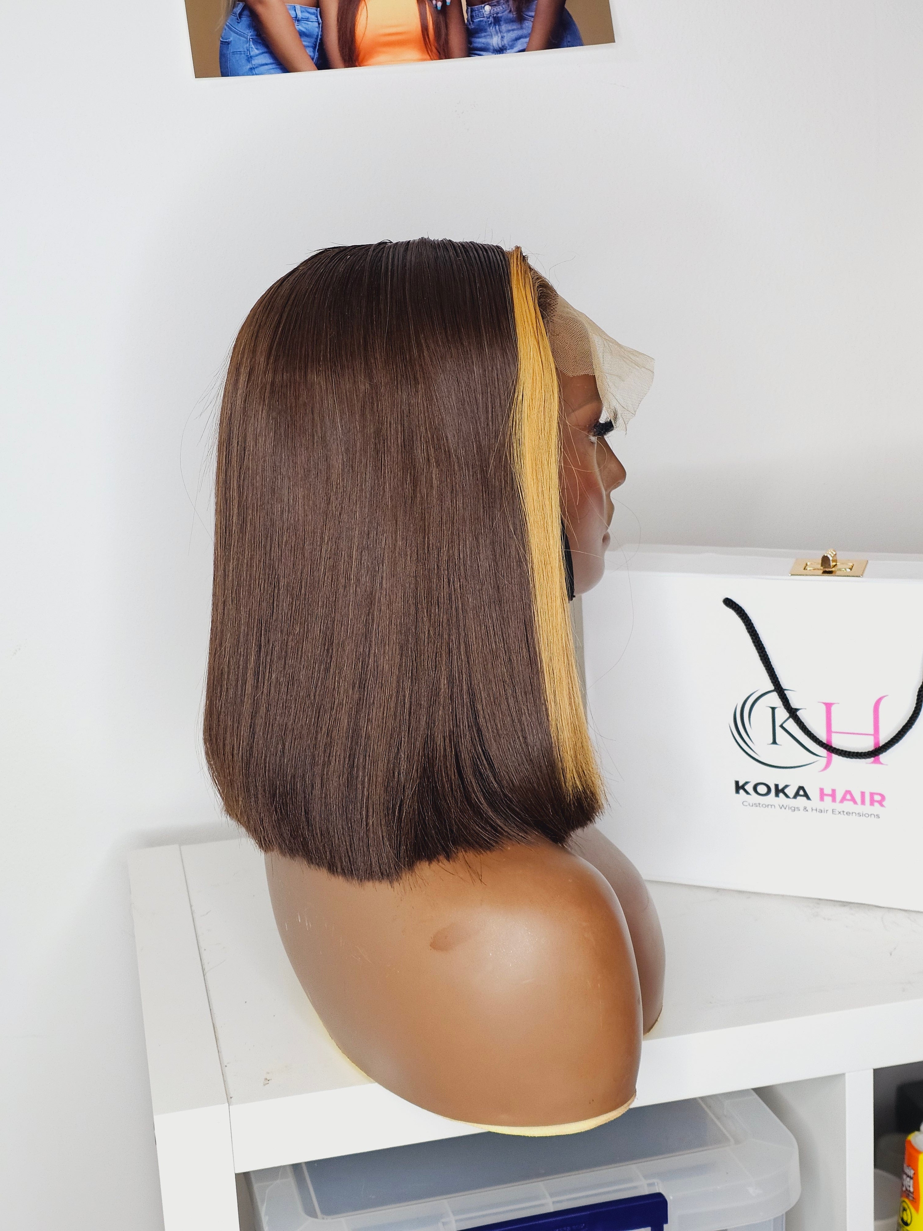 Canadian KokaHair Bob wigs for every style in canada "10-inch bone straight bob wig - Canada & USA wigs near me