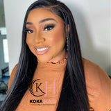 24" Bone straight luxury frontal wig