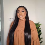 24" Bone straight luxury frontal wig