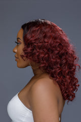12' Bouncy Curl Burgundy with Frontal