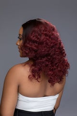 12' Bouncy Curl Burgundy with Frontal